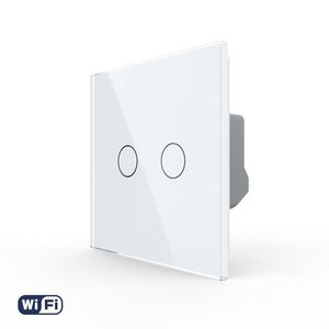 Intrerupator Dublu Wi-Fi cu Touch LIVOLO din Sticla – Serie Noua imagine
