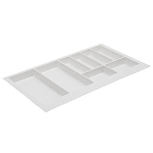 Suport organizare tacamuri Axispace, alb, pentru latime exterioara corp 900 mm, montabil in sertar de bucatarie imagine