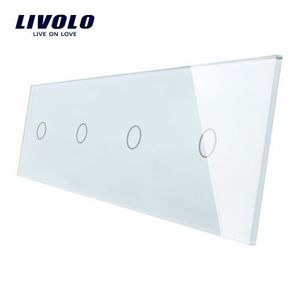 Panou 4 intrerupatoare simple cu touch Livolo din sticla imagine
