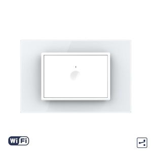 Intrerupator Simplu Cap Scara / Cruce Wi-Fi cu Touch LIVOLO cu Rama din Sticla, standard italian – Serie Noua imagine