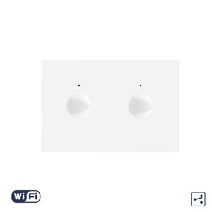 Modul Intrerupator Dublu Cap Scara / Cruce Wi-Fi cu Touch LIVOLO, standard italian – Serie Noua, Alb imagine