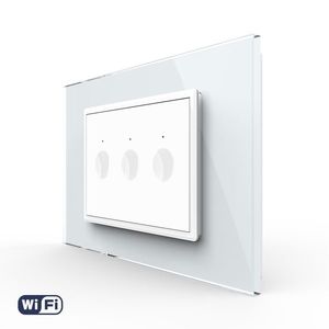 Intrerupator Triplu Wi-Fi cu Touch LIVOLO, standard italian – Serie Noua, Alb imagine