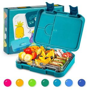 Klarstein Junior Lunchbox, 6 compartimente, 21, 3 x 15 x 4, 5 cm (L x Î x l), fără BPA imagine