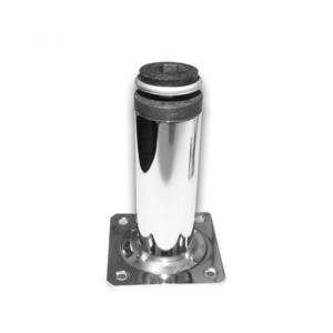 Picior metalic cilindric pentru mobilier H: 80 mm, Ø30 mm, finisaj crom lucios imagine