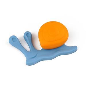 Buton pentru mobila copii Joy Melc, finisaj bleu cu casuta portocalie CB, 30 mm imagine