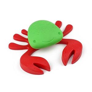 Buton pentru mobila copii Joy Crab, finisaj verde cu clesti rosii CB, 25 mm imagine