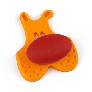 Buton pentru mobila copii Joy Catel, finisaj portocaliu cu nasuc rosu CB, 30 mm imagine