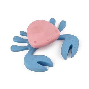 Buton pentru mobila copii Joy Crab, finisaj roz cu clesti bleu CB, 25 mm imagine