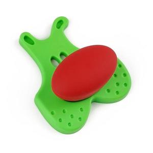 Buton pentru mobila copii Joy Catel, finisaj verde cu nasuc rosu CB, 30 mm imagine
