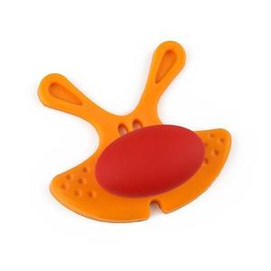 Buton pentru mobila copii Joy Iepuras, finisaj portocaliu cu nasuc rosu CB, 30 mm imagine