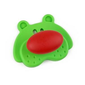 Buton pentru mobila copii Joy Ursulet, finisaj verde cu nasuc rosu CB, 30 mm imagine