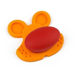 Buton pentru mobila copii Joy Tigru, finisaj portocaliu cu nasuc rosu CB, 30 mm imagine