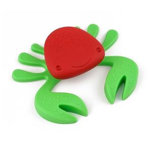 Buton pentru mobila copii Joy Crab, finisaj rosu cu clesti verzi CB, 25 mm imagine