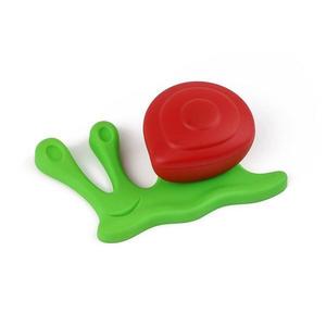 Buton pentru mobila copii Joy Melc, finisaj verde cu casuta rosie CB, 30 mm imagine