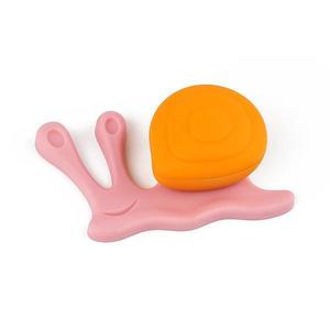 Buton pentru mobila copii Joy Melc, finisaj roz cu casuta portocalie CB, 30 mm imagine