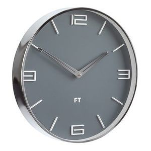 Ceas de perete Future Time FT3010GY Flat Grey, de design, diam. 30 cm imagine
