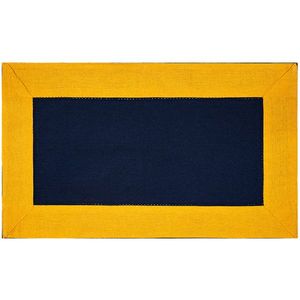 Suport farfurie Heda albastru închis /galben, 30 x 50 cm imagine