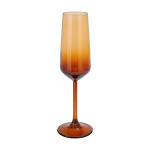 Pahar pentru sampanie Sunrise din sticla portocaliu 23 cm imagine