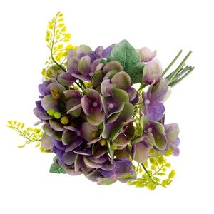 Buchet flori artificiale - Hortensie cu ferigă, 30 x 25 cm imagine