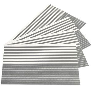 Suport farfurie Stripe gri, 30 x 45 cm, set 4 buc. imagine