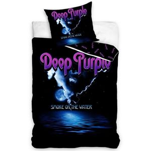 Lenjerie de pat din bumbac Deep Purple Smoke onthe water, 140 x 200 cm, 70 x 90 cm imagine