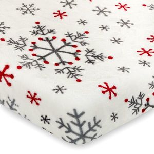 Cearșaf de pat de Crăciun 4Home Snowflakes, microflanelă, 160 x 200 cm imagine