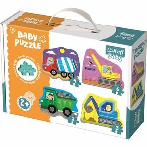 Puzzle Trefl Baby Mașini pe șantier, 4 în 1 3, 4, 5, 6 piese imagine