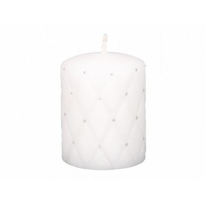 Lumânare decorativă Florencia, alb, 10 cm imagine