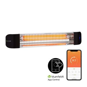 Blumfeldt Smartwave, încălzitor cu infraroșu, tub de carbon, 2400 W, WiFi, control prin aplicație, alb imagine