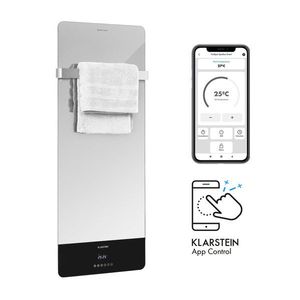 Klarstein Hot Spot Crystal Reflect Smart, încălzitor cu infraroșu, 850 W, aplicație, temporizator, oglindă imagine