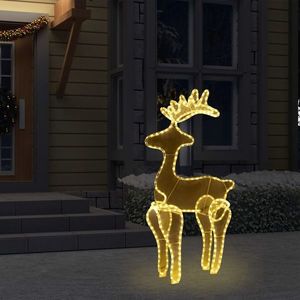 vidaXL Decorațiune de Crăciun ren cu plasă, 306 LED-uri, 60x24x89 cm imagine
