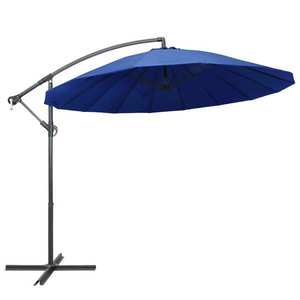 vidaXL Umbrelă de soare suspendată, albastru, 3 m, stâlp de aluminiu imagine