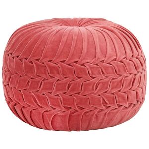 vidaXL Fotoliu puf, design romburi, roz, 40 x 30 cm, catifea de bumbac imagine