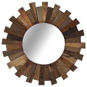 vidaXL Oglindă de perete, 50 cm, lemn masiv reciclat imagine