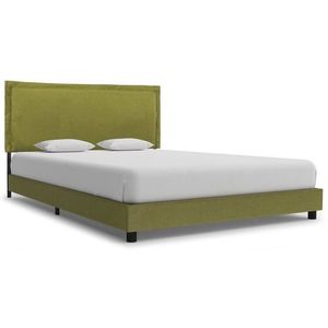 vidaXL Cadru de pat, verde, 140 x 200 cm, material textil imagine