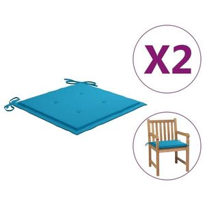 vidaXL Perne scaune grădină 2 buc. albastru 50x50x3 cm țesătură Oxford imagine
