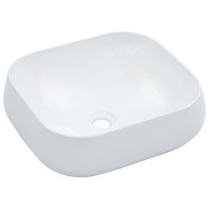 vidaXL Chiuvetă de baie, alb, 44, 5x39, 5x14, 5 cm, ceramică imagine