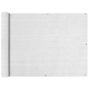 vidaXL Prelată pentru balcon din HDPE, 90 x 600 cm, alb imagine