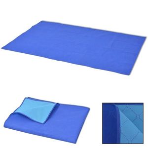 vidaXL Pătură pentru picnic, albastru și bleu, 100 x 150 cm imagine