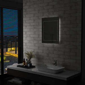 vidaXL Oglindă cu LED de perete de baie, 50 x 60 cm imagine