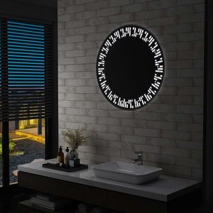 vidaXL Oglindă cu LED de baie, 80 cm imagine