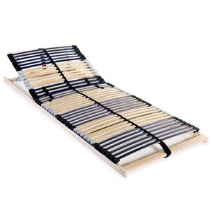 vidaXL Bază de pat cu șipci, 42 șipci, 7 zone, 70 x 200 cm imagine