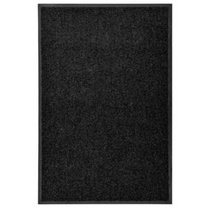 vidaXL Covoraș de ușă lavabil, negru, 60 x 90 cm imagine