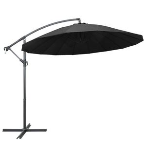 vidaXL Umbrelă de soare suspendată, antracit, 3 m, stâlp de aluminiu imagine