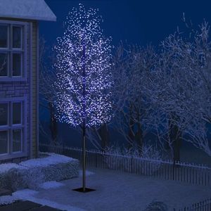 vidaXL Pom Crăciun, 2000 LED-uri lumină albastră flori de cireș 500 cm imagine