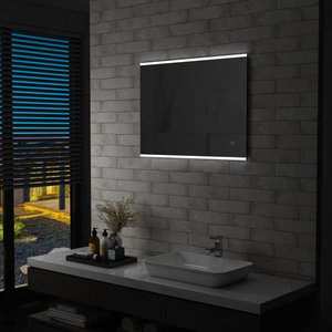 vidaXL Oglindă cu LED de perete de baie cu senzor tactil, 80 x 60 cm imagine
