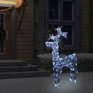 vidaXL Decorațiune de Crăciun ren, 90 LED-uri, 60x16x100 cm, acril imagine