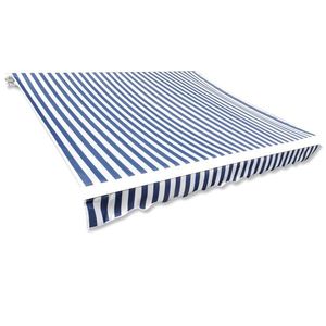 vidaXL Pânză copertină, albastru & alb, 6x3 m (cadrul nu este inclus) imagine
