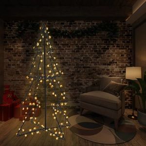 vidaXL Brad de Crăciun conic 240 LED-uri interior & exterior 115x150cm imagine