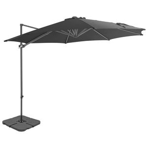 vidaXL Umbrelă de exterior cu bază portabilă, antracit imagine